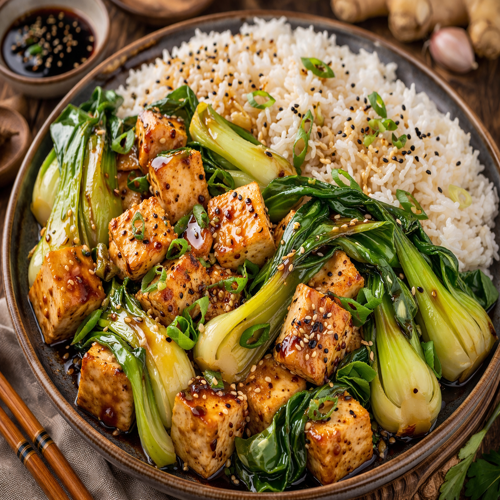 R-Bokchoy et Tofu a la sauce de soja