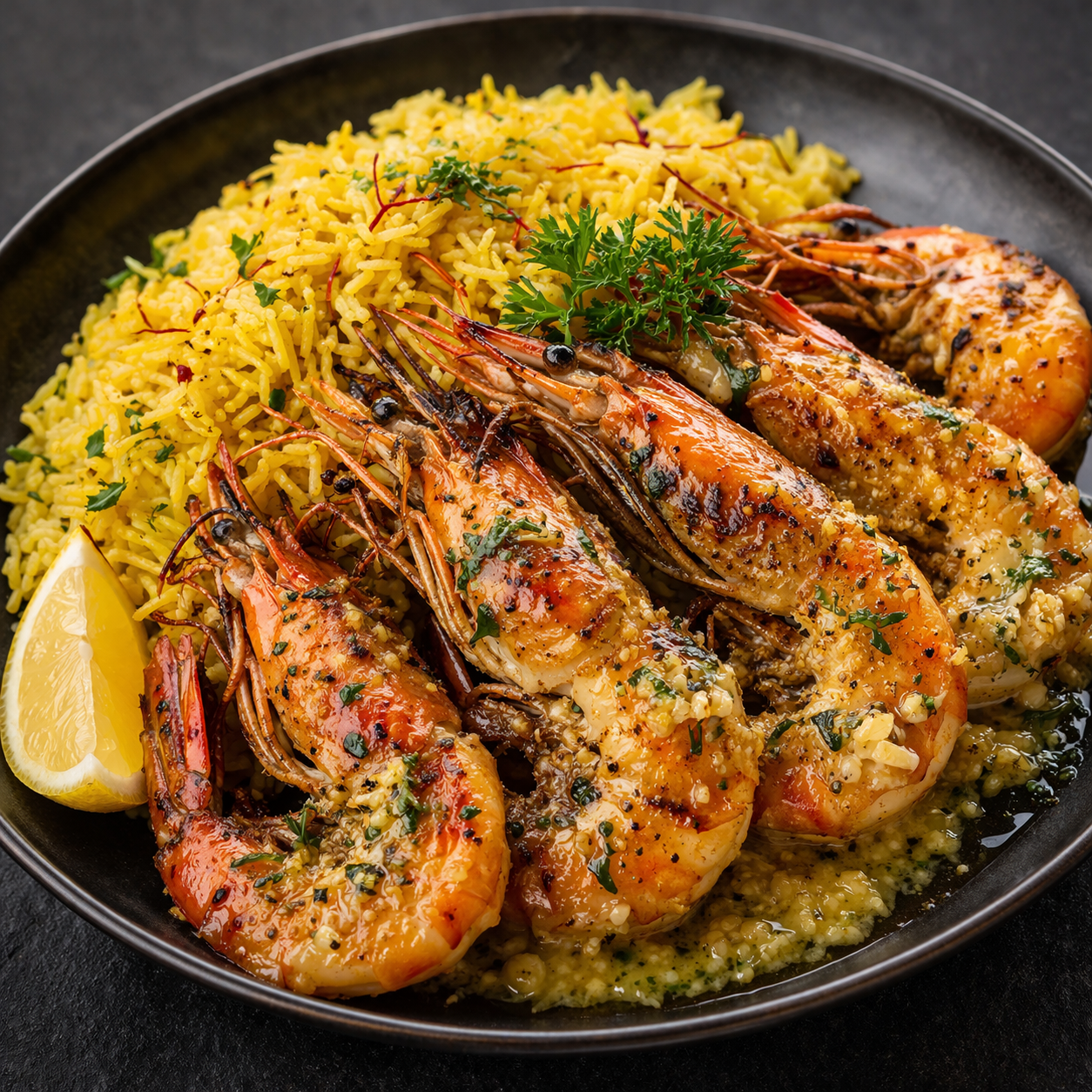 J-Grilled Butter Garlic Shrimps (big with head)